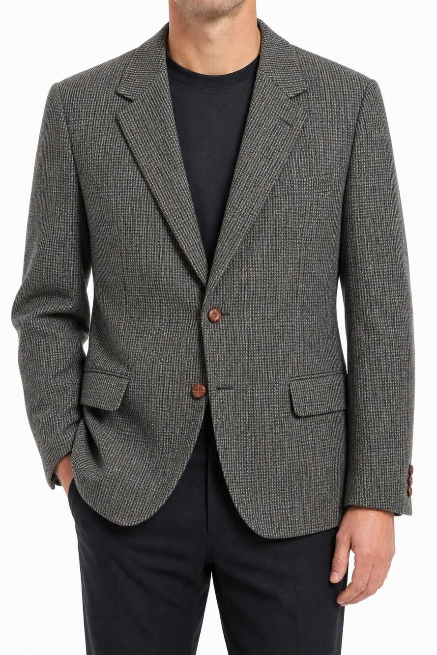 Boston Traders Men's 100% Wool Tweed Sport Coat Blazer 42L Career Fall Winter